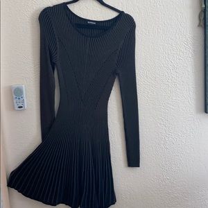 Express Sweater Dress - Olive and Black